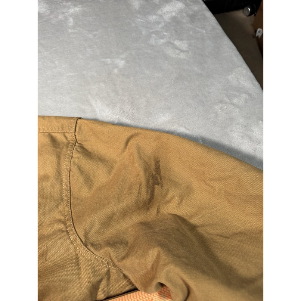 Vtg Lands End Barn Jacket Chore Coat XL (46-48) Camel Tan Patch Pockets - Picture 9 of 9